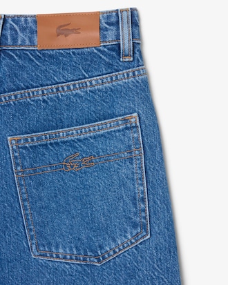 Jeans de tiro alto de corte ancho