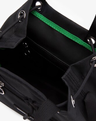 Bolsa bucket feminina Lacoste em fibra reciclada