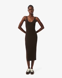 Vestido Longo Sem Mangas em Tric&ocirc; Canelado