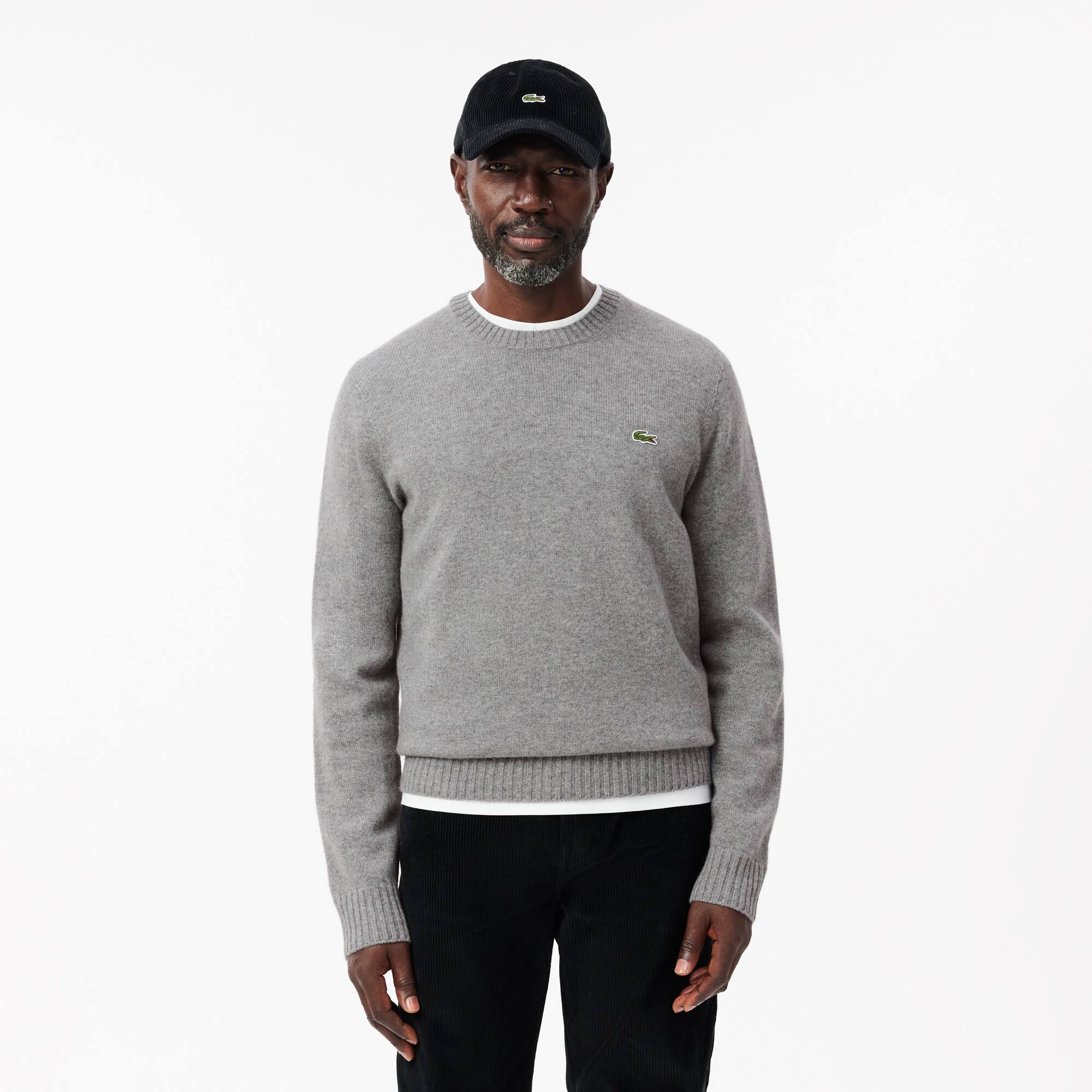 Suéter de Lã Caxemira Masculino Gola Redonda Lacoste