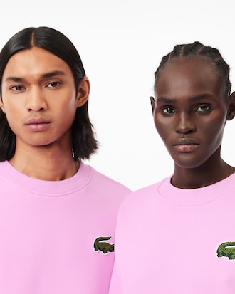 Blusa Moletom Unissex Jogger Loose Fit com Emblema de Crocodilo