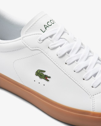 T&ecirc;nis masculino Lacoste Powercourt Heel Pop em couro