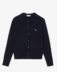 Cardigan em Tric&ocirc; de Algod&atilde;o e L&atilde;