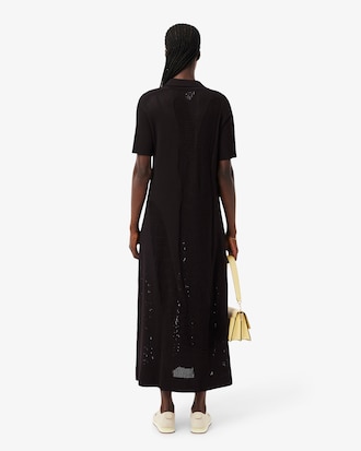 Vestido tipo polo de crochet