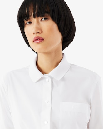 Camisa de modelagem ajustada em Algod&atilde;o Stretch