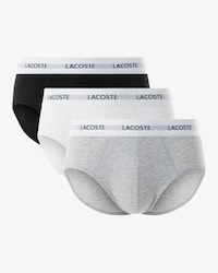 Pacote com 3 Cuecas Briefs de Algod&atilde;o Stretch