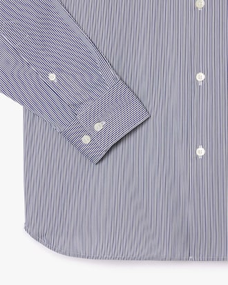 Camisa de Poplin Rayada Elastizada Slim Fit
