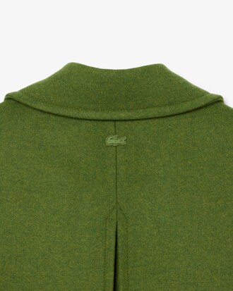 Casaco Longo de Lã Slub Da Coleção Runway