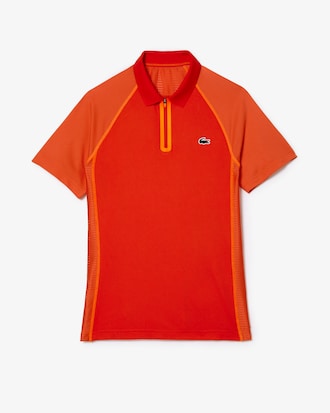 Polo masculina Lacoste Tennis em poli&eacute;ster reciclado com tecnologia ultra-dry