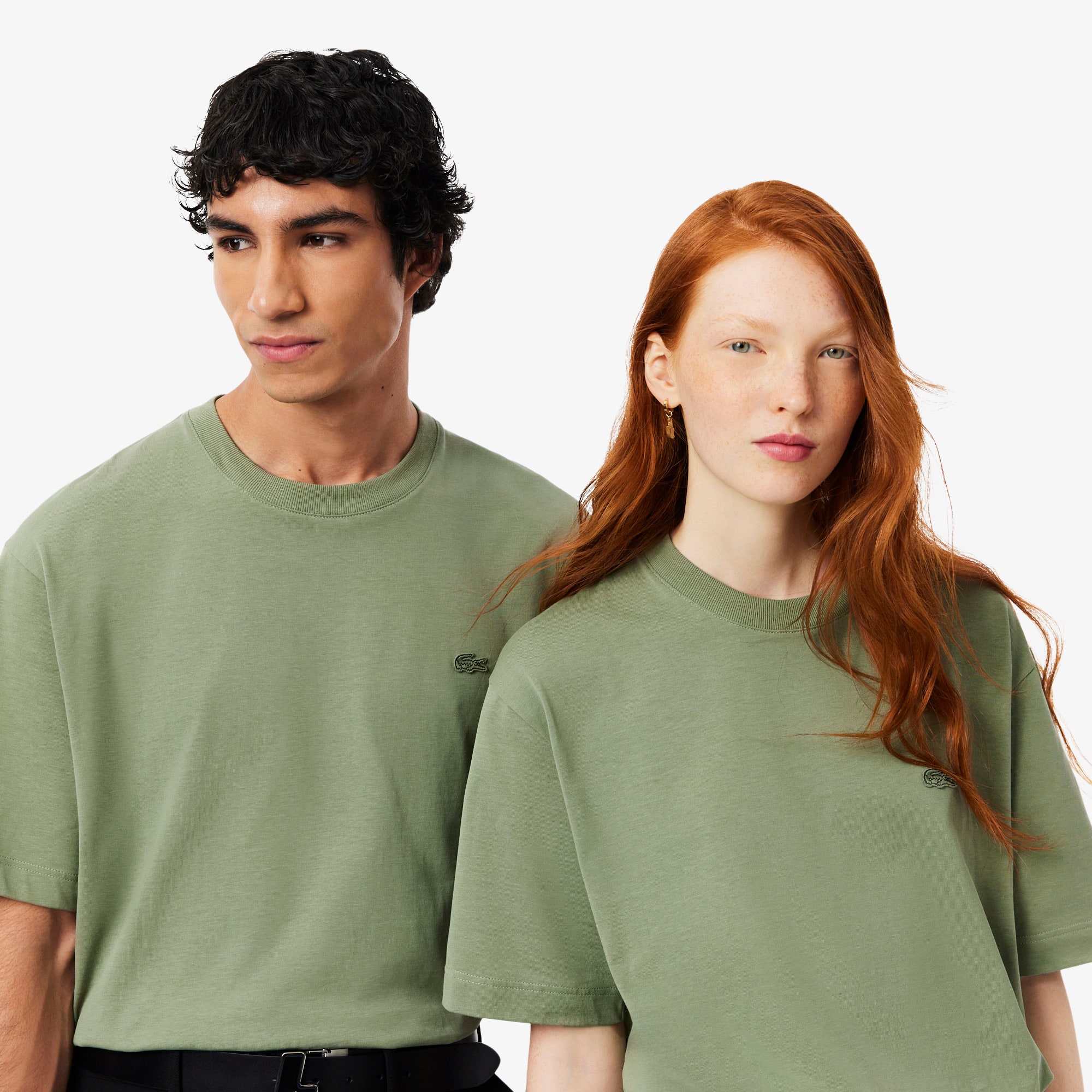 Camiseta Oversized Lacoste de Malha Pesada Unissex