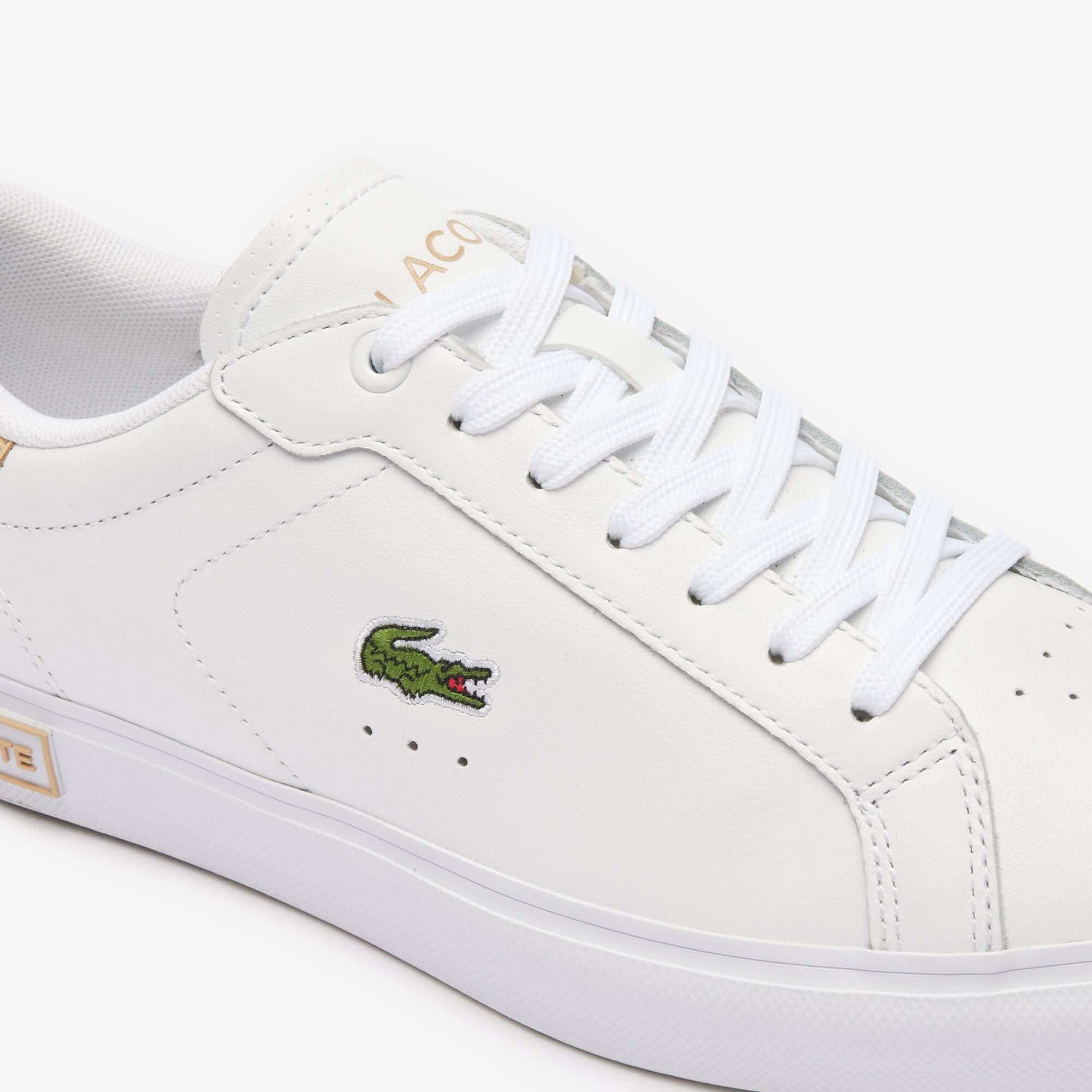 Tênis de Couro Feminino Powercourt Logo Tongue Lacoste