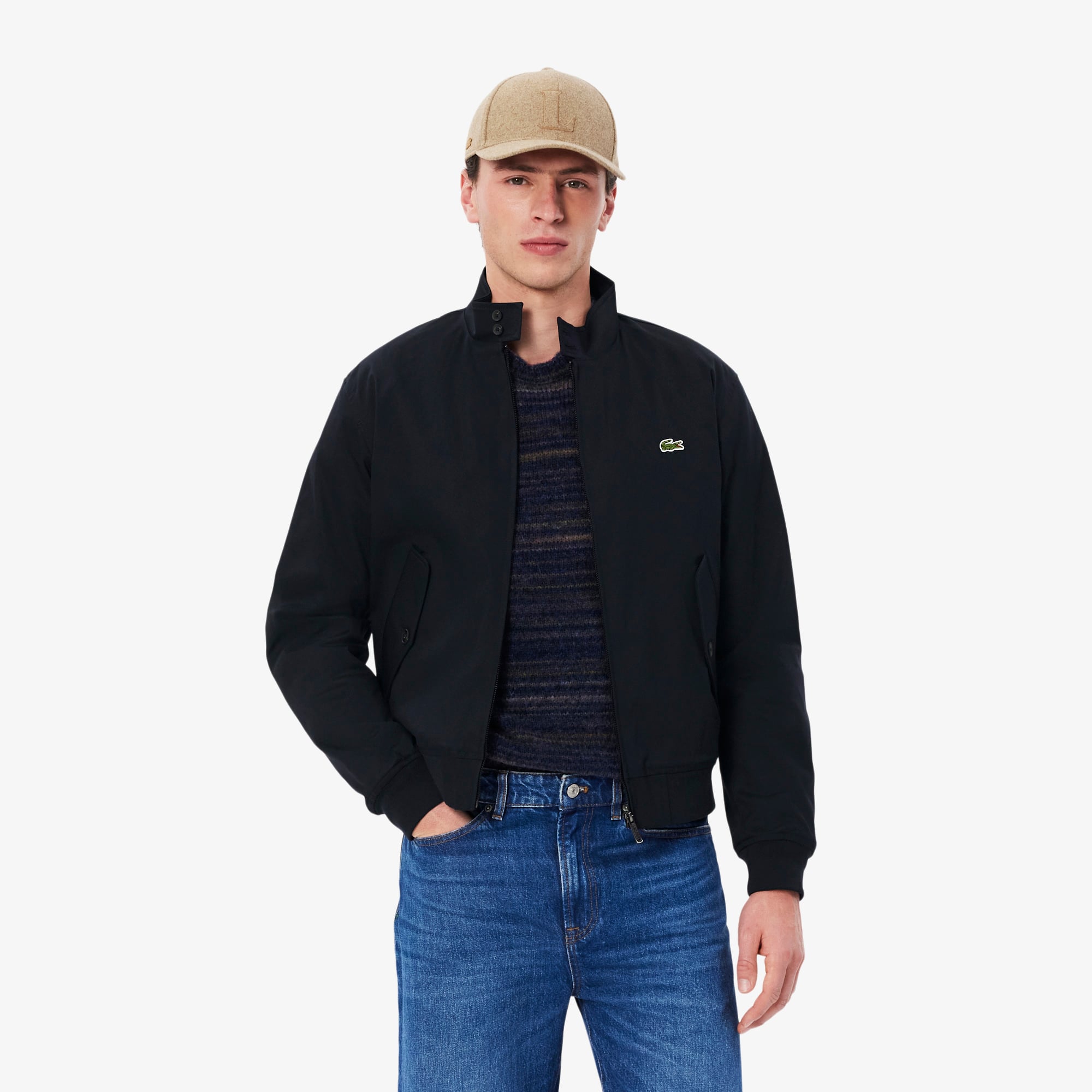 Jaqueta Impermeável Masculina Harrington Lacoste de Sarja