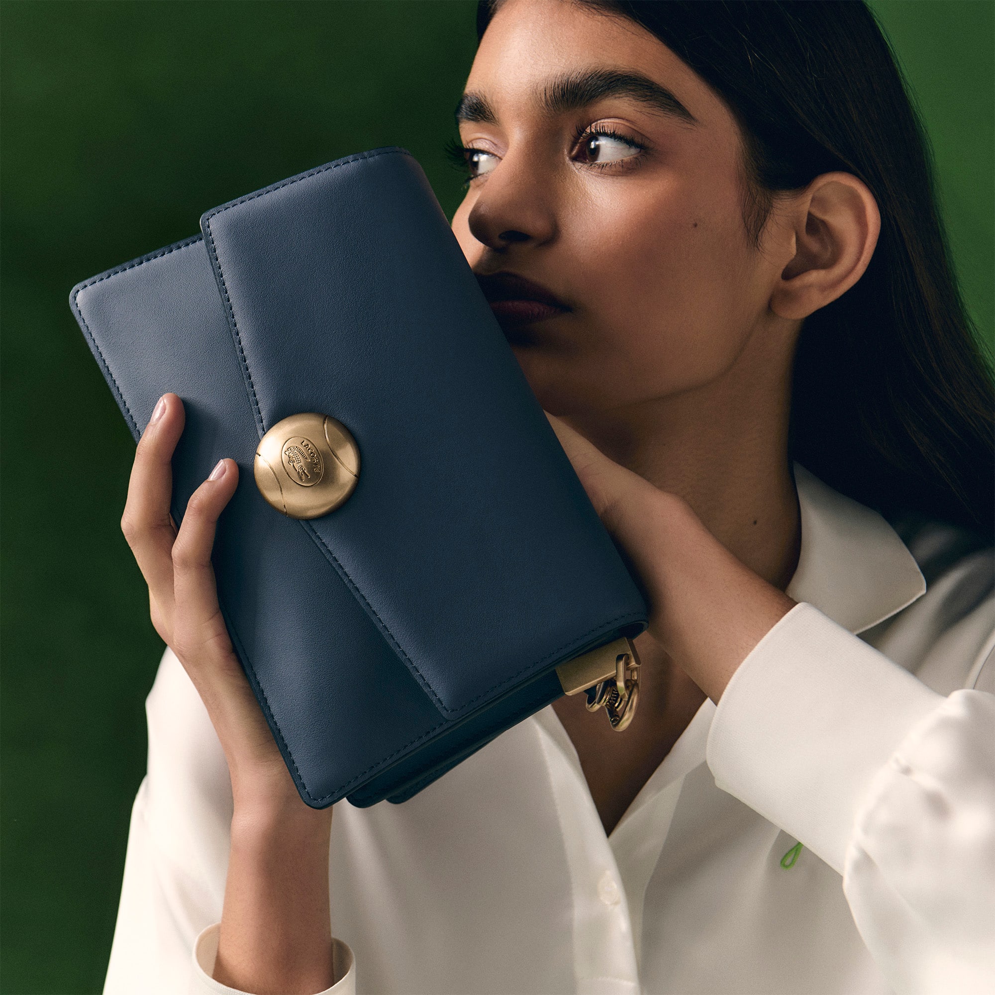 Bolsa Lacoste Bag Bliss de Tênis Média em Couro Estampado