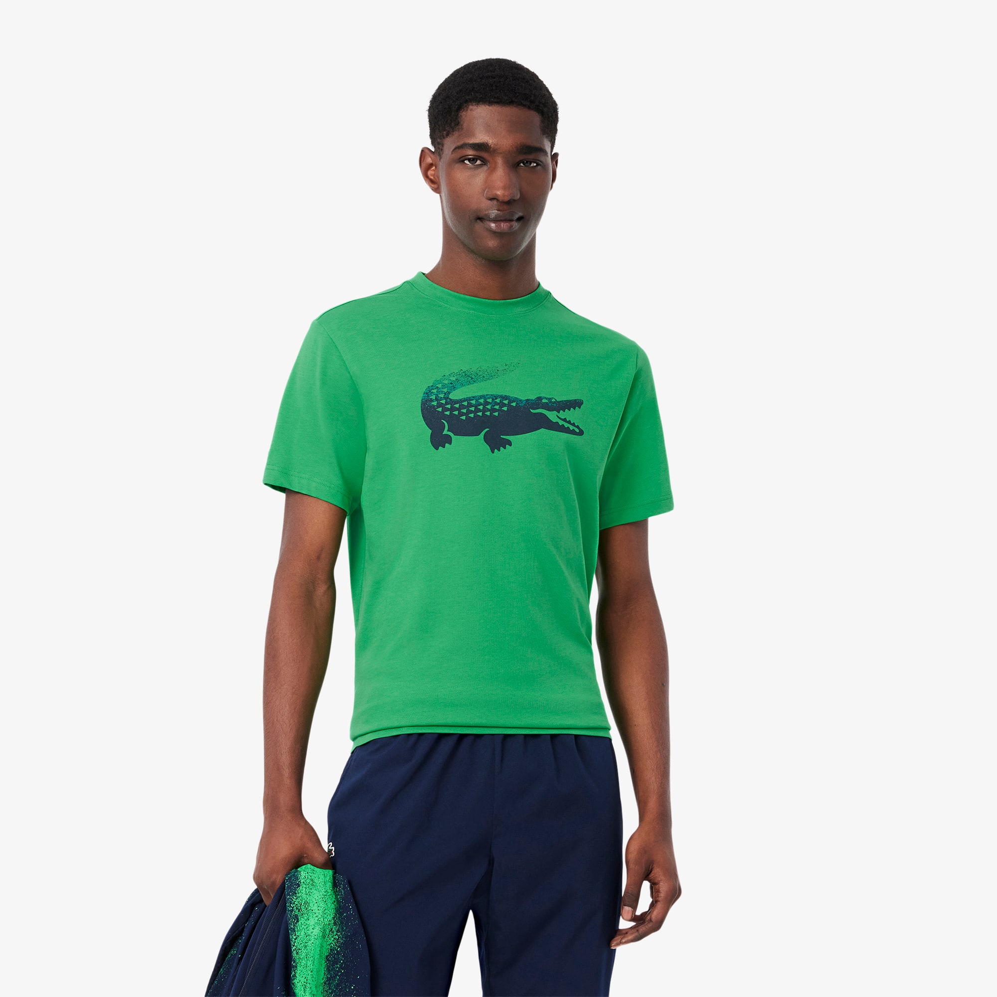 アプリコット Camiseta Lacoste Masculina Tennis X Daniil Medvedev