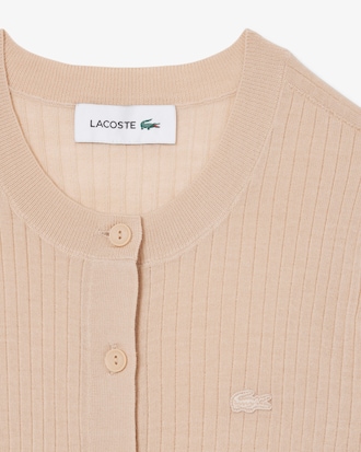 Rib Knit Merino Wool Cardigan