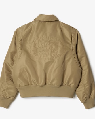 Campera Bomber Oversize Con Logo Bordado