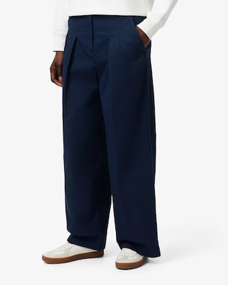 Pantal&oacute;n de Vestir de Gabardina Elastizada Wide Fit