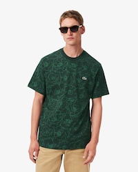 Camiseta de Algod&atilde;o Pesado com Estampa Floral