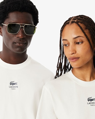 Camiseta em Algod&atilde;o com Estampa Assinada