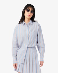 Camisa oversized de popel&iacute;n de algod&oacute;n