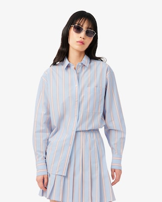 Camisa oversized de popel&iacute;n de algod&oacute;n