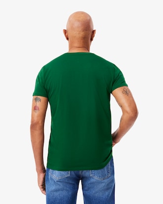 Camiseta de Algod&atilde;o Pima Leve com Gola V