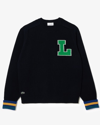 Suéter de Lã Jacquard Intarsia