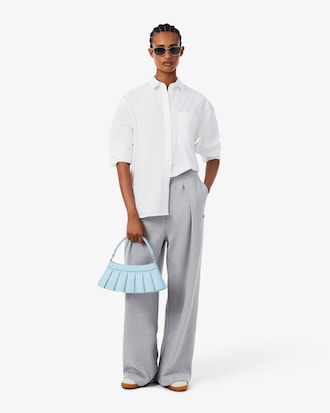 Camisa oversized de popel&iacute;n de algod&oacute;n