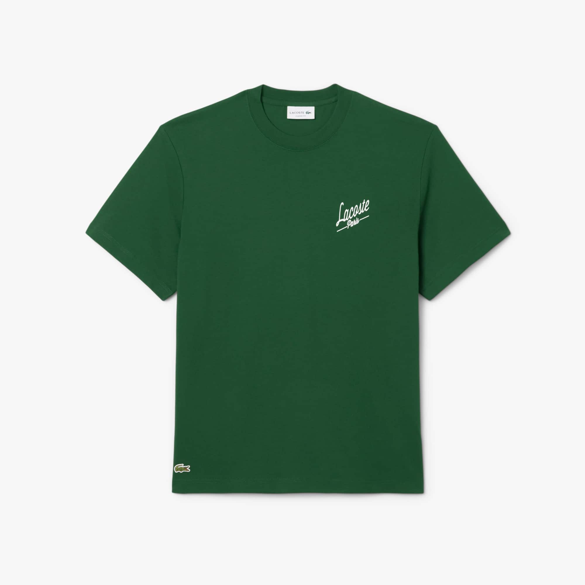 Camiseta com Estampa Múltipla Lacoste em Malha de Algodão