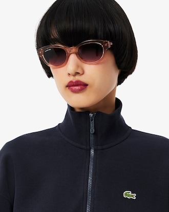 Moletom Piqu&eacute; com Gola Alta e Z&iacute;per