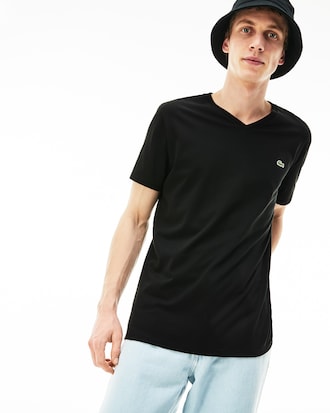 Remera De Algodón Pima Con Cuello En V