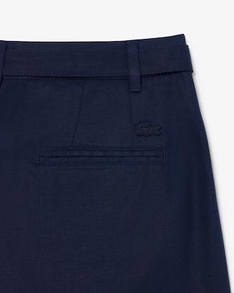Bermuda Oversized em Mistura de Linho Fluida