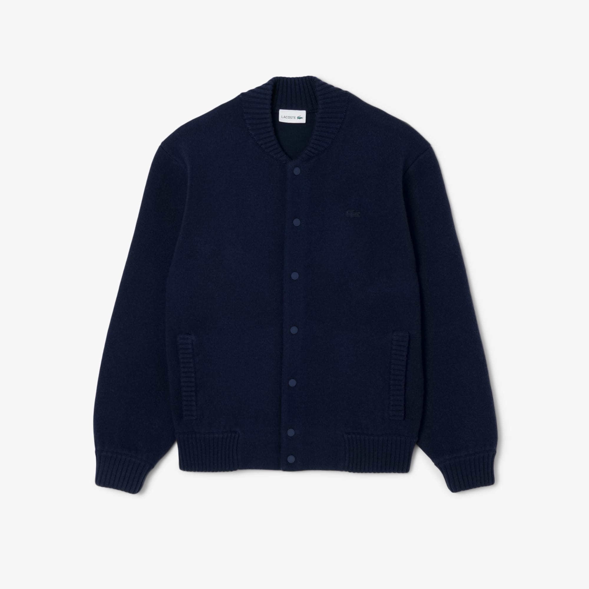 Jaqueta Bomber Masculina Lacoste em Lã Merino Dupla Face