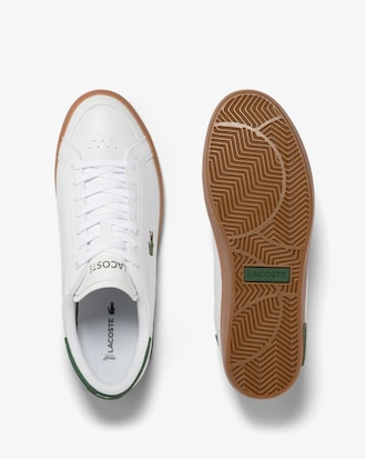 T&ecirc;nis masculino Lacoste Powercourt Heel Pop em couro