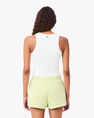 Regata de Algod&atilde;o de Malha Pointelle Slim Fit