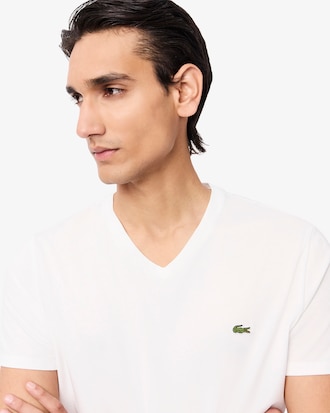 Remera De Algodón Pima Con Cuello En V