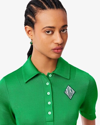 Polo De Piqué Satinado Runway Al Cuerpo