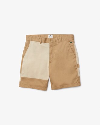 Bermuda masculina Lacoste L!VE Heritage em algod&atilde;o com colorblock