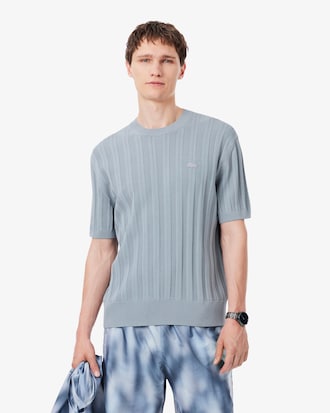 Sweater de manga corta de canal&eacute; fluido