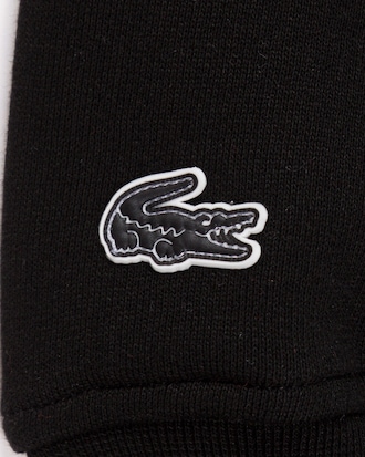 Moletom feminino com logo contrastante,  capuz e modelagem solta