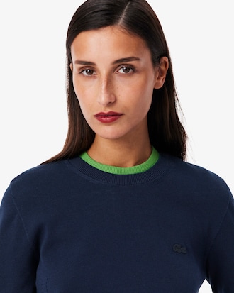 Su&eacute;ter em malha 3D com Gola Careca