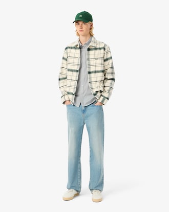 Camisa Pinpoint Listrada com Caimento Regular