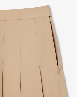 Pollera Corta Plisada de Algodón Stretch