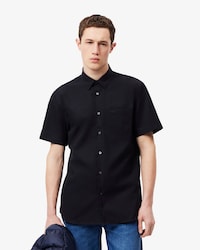 Camisa de Algod&atilde;o de Mangas Curtas de Caimento Regular