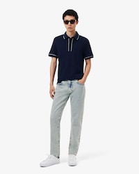 Cal&ccedil;a Jeans Slim Fit Indigo com 5 Bolsos