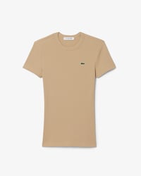 Remera De Algodón Acanalada Al Cuerpo