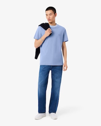 Remera De Piqu&eacute; Y Emblema En Jacquard