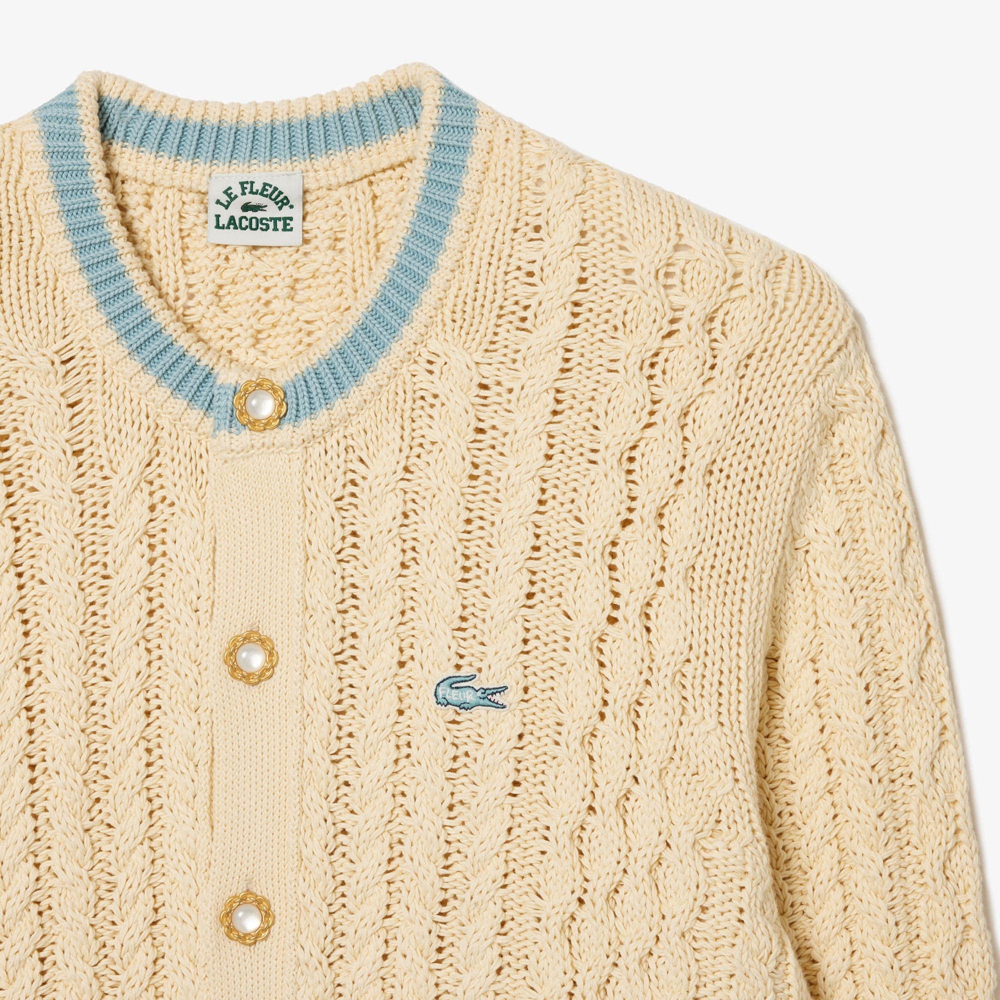 Cardigan Listrado Lacoste x le FLEUR Moda Masculina Novidades