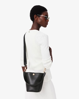 Bolso bucket de piel Tennis Bliss peque&ntilde;o