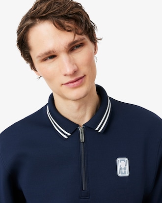 Tennis Heritage Polo Collar Zipped Sweatshirt